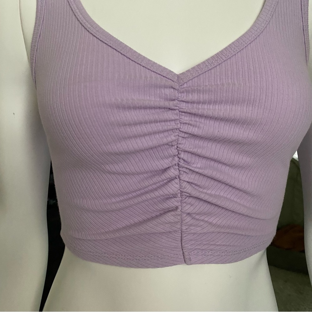 Lilac Ribbed Tank - Picture 2 of 4